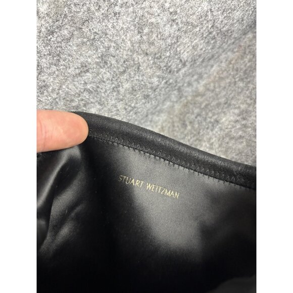 Stuart Weitzman Boots Womens Size 7.5 Black Suede Over The Knee Tall Block Heel - Picture 9 of 10